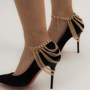 Gold Anklet Boot Chain